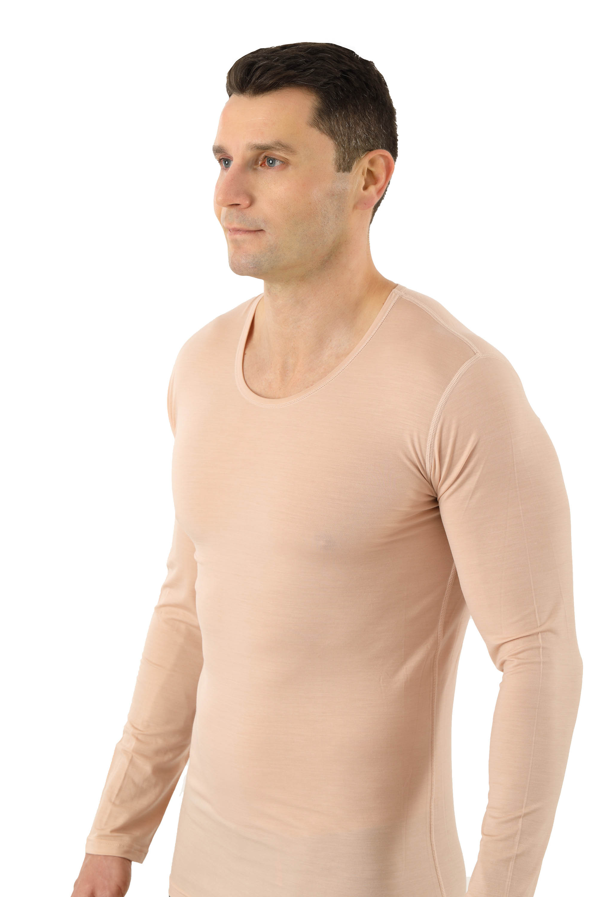 Funktionsunterhemd Langarm Merinowolle-TENCEL™ Lyocell Hautfarbe