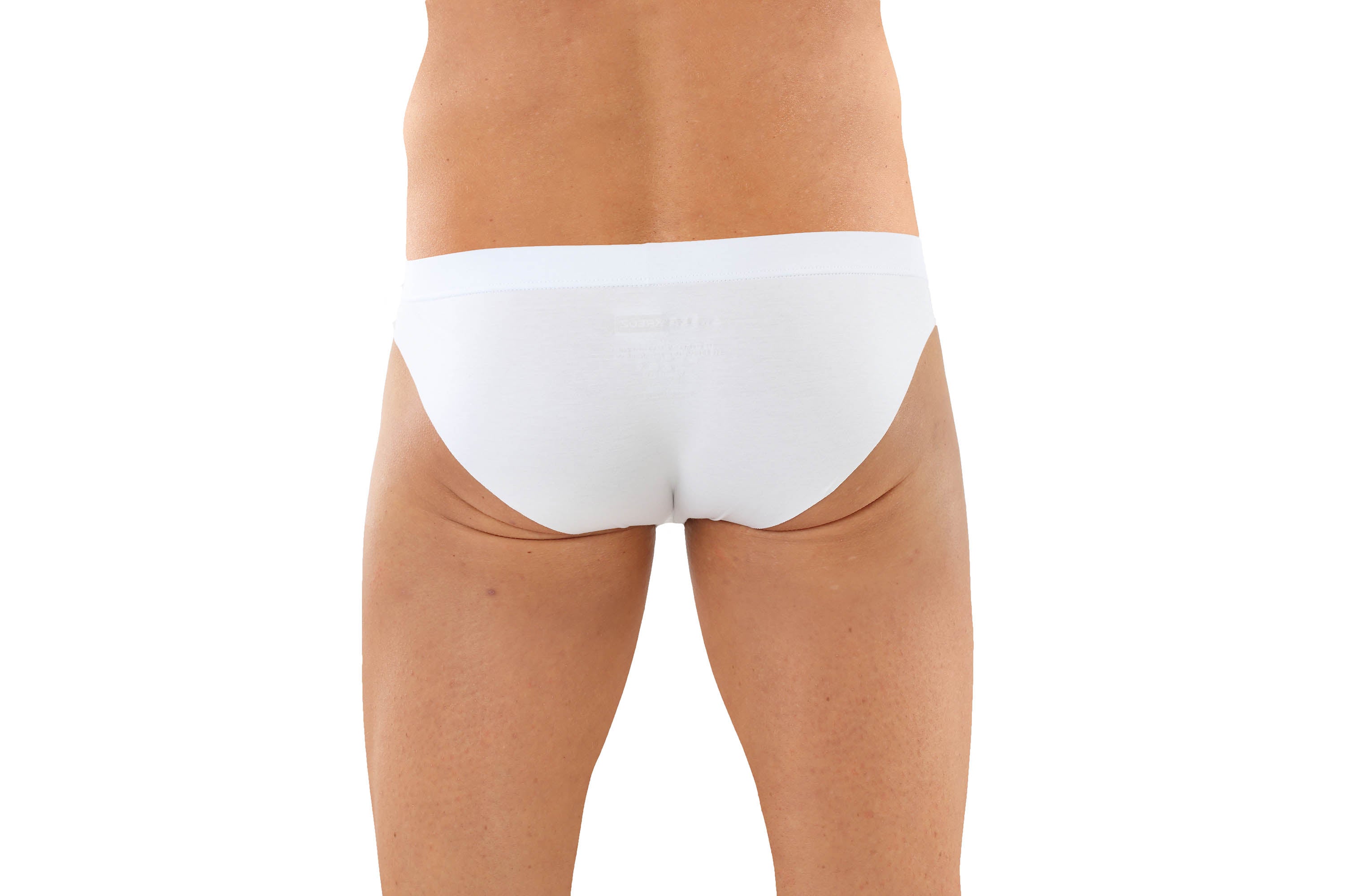 Herren Slips Lasercut ohne Saum Clean Cut Baumwolle Elastan weiß