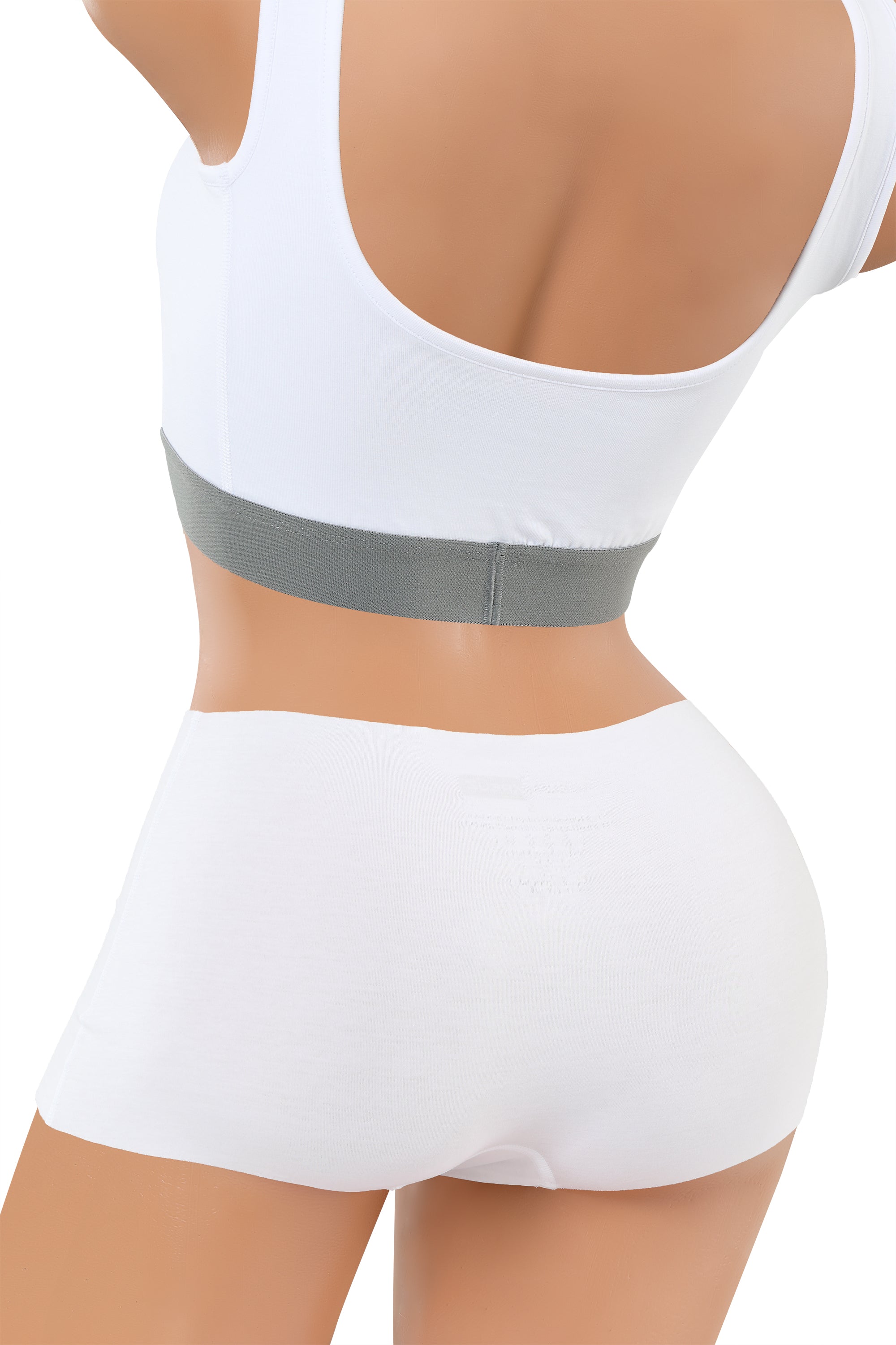 3er Pack Damen Panty Shorts Lasercut ohne Saum Clean Cut Baumwolle Elastan weiß