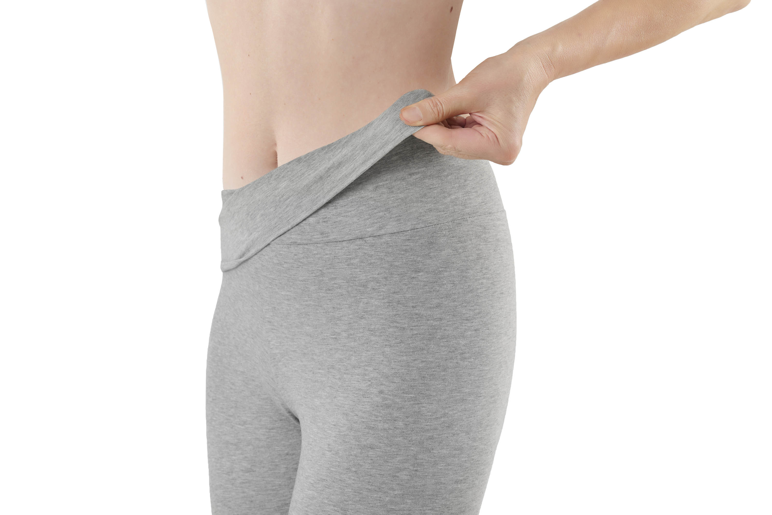 Yoga Leggings Bio-Stretchbaumwolle grau