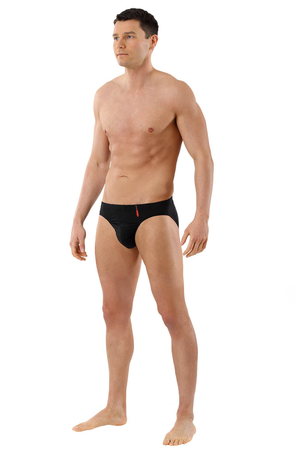 Herrenslip Stretch-Baumwolle Schwarz Doppelpack