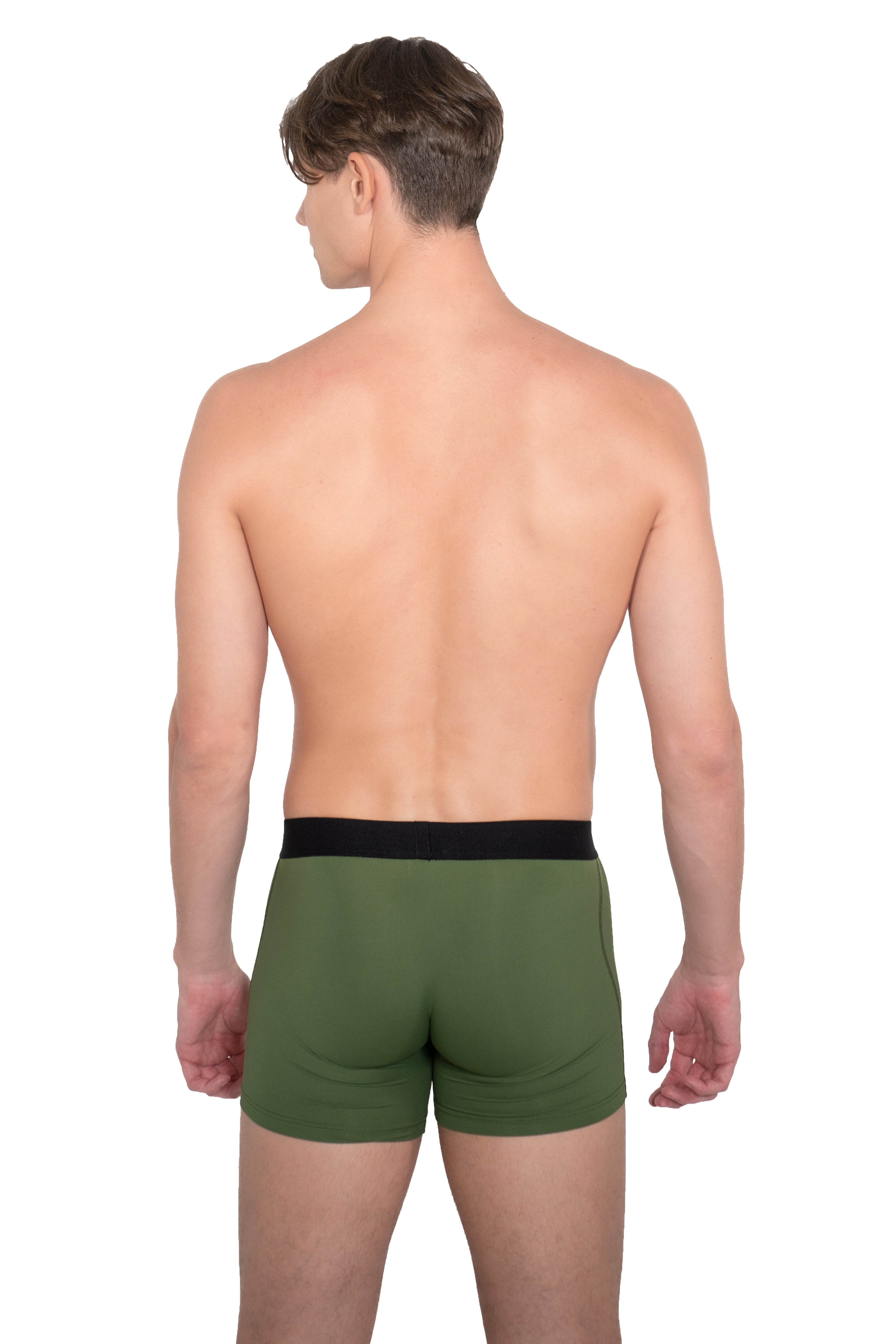 Retro Shorts Boxershorts Mikrofaser Dunkeloliv