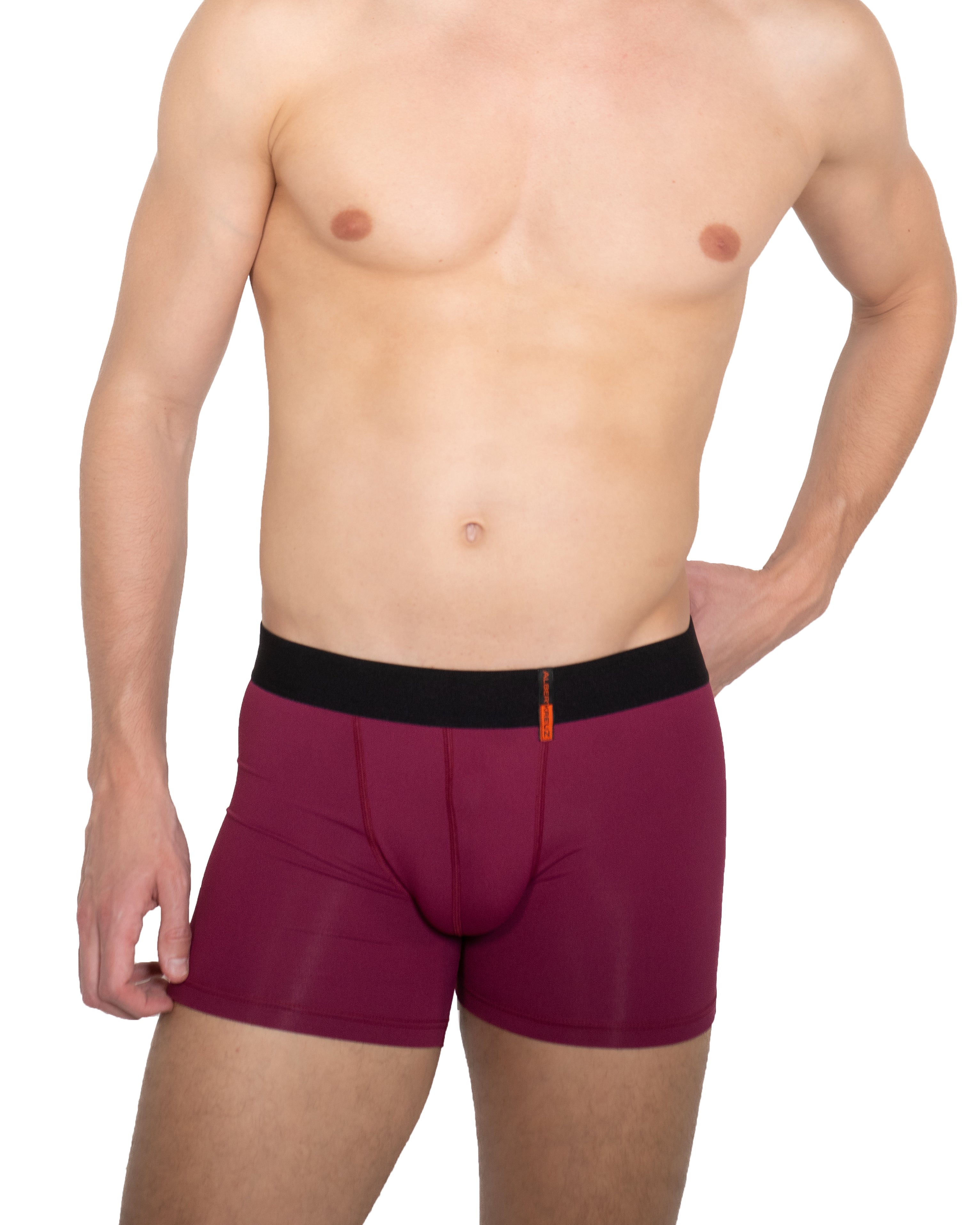 Retro Shorts Boxershorts Mikrofaser Weinrot