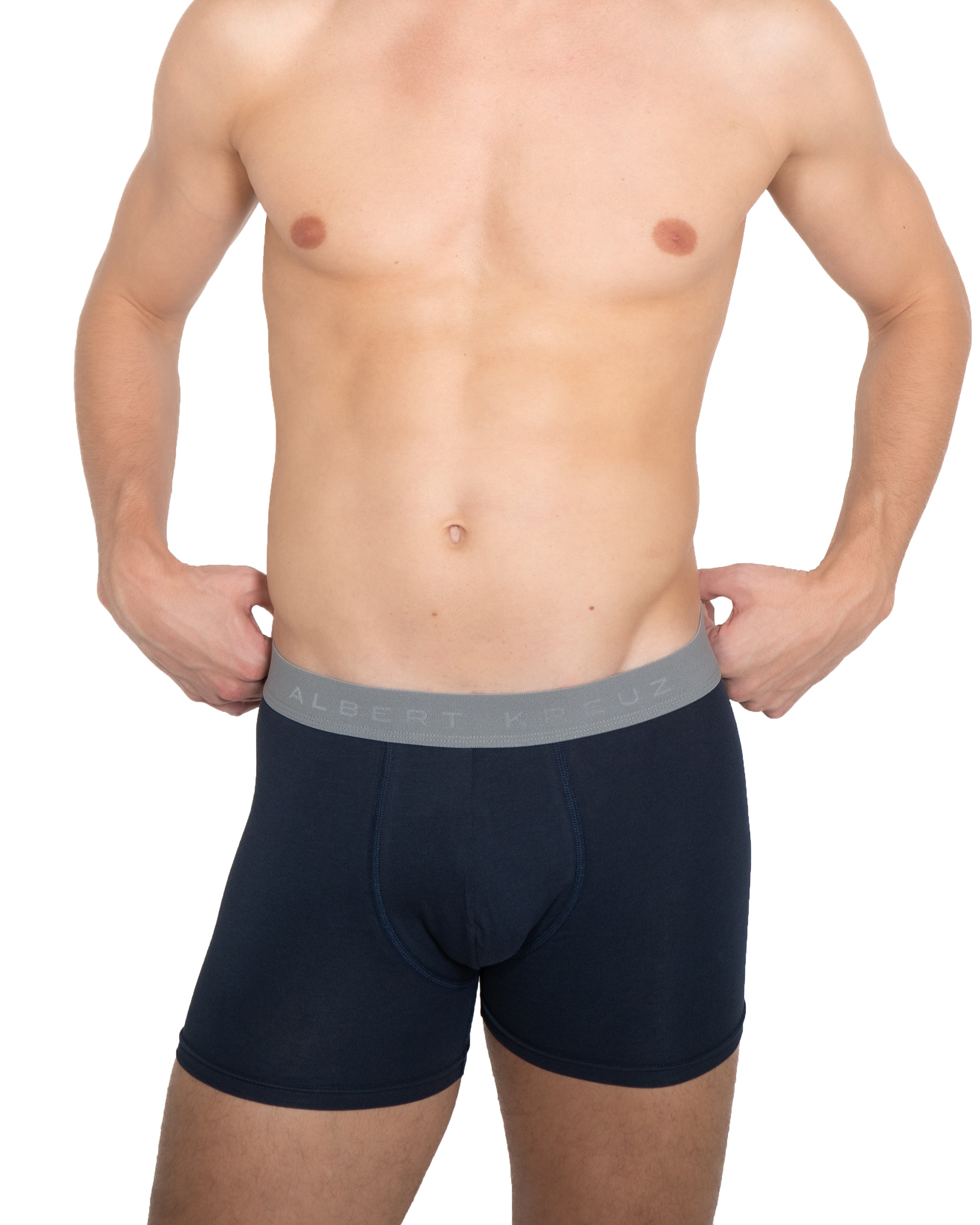 Herren Retroshorts antibakteriell Baumwolle Elastan marine