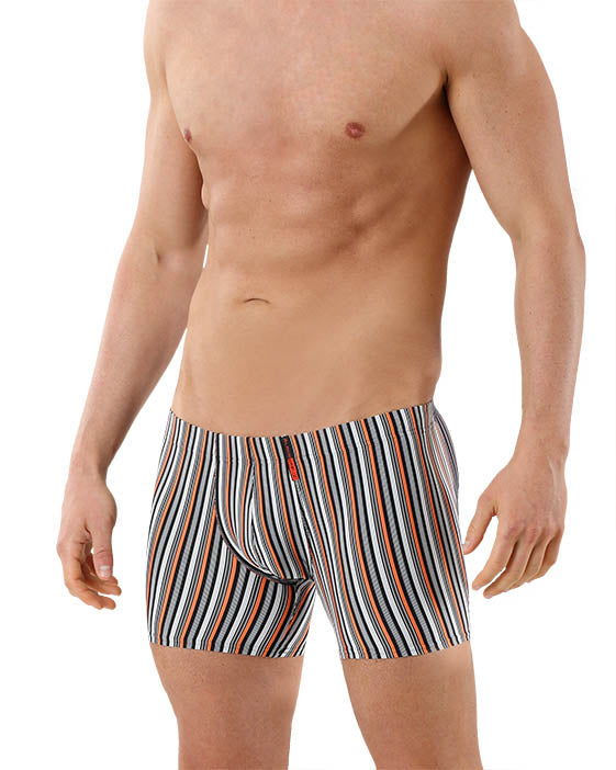 Mikrofaser Shorts "Sylt" orange/grau/schwarz