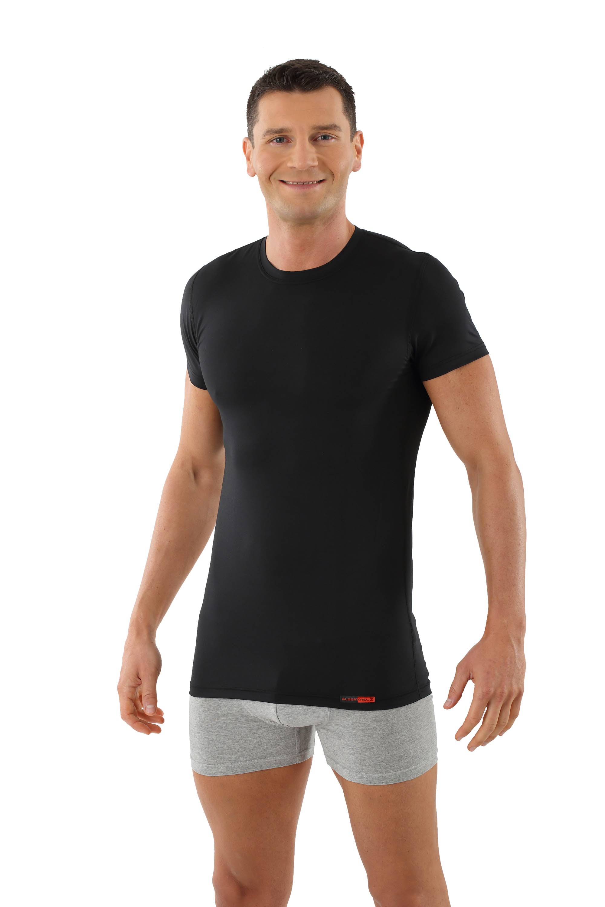 Funktionsunterhemd Business schwarz Rundhals