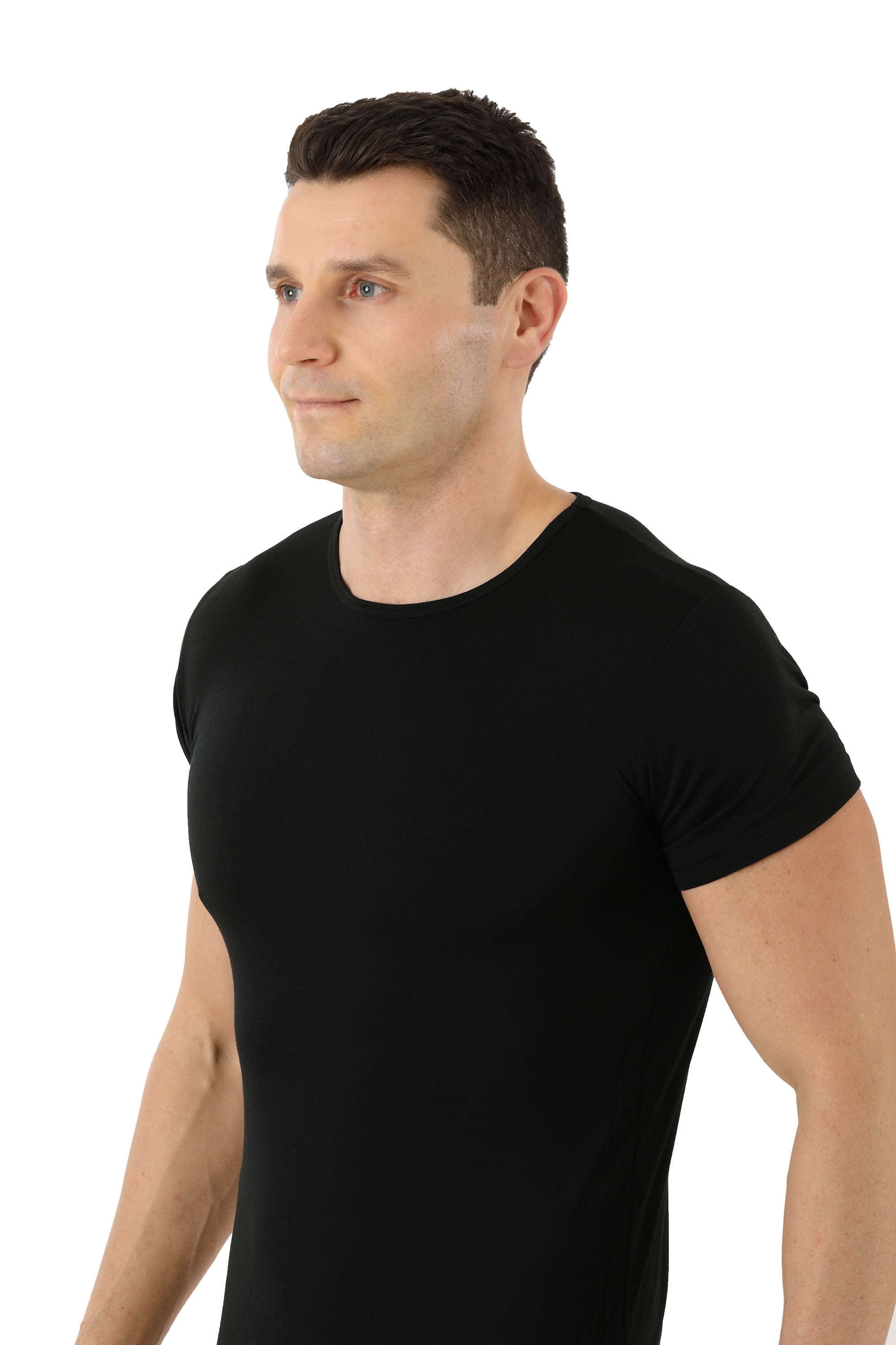 Funktionsunterhemd Merinowolle-TENCEL™ Lyocell Schwarz