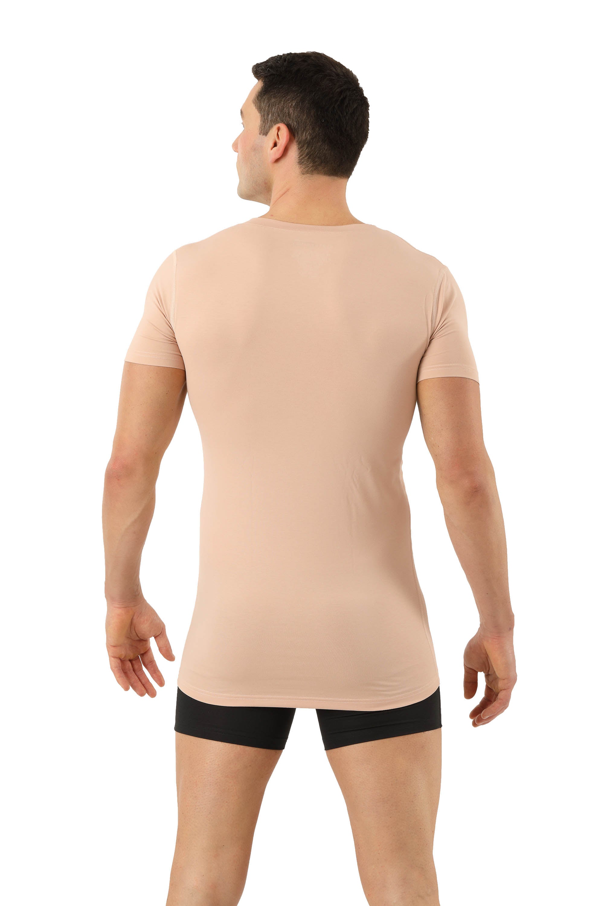 Funktionsunterhemd Deep-V Kurzarm Hautfarbe