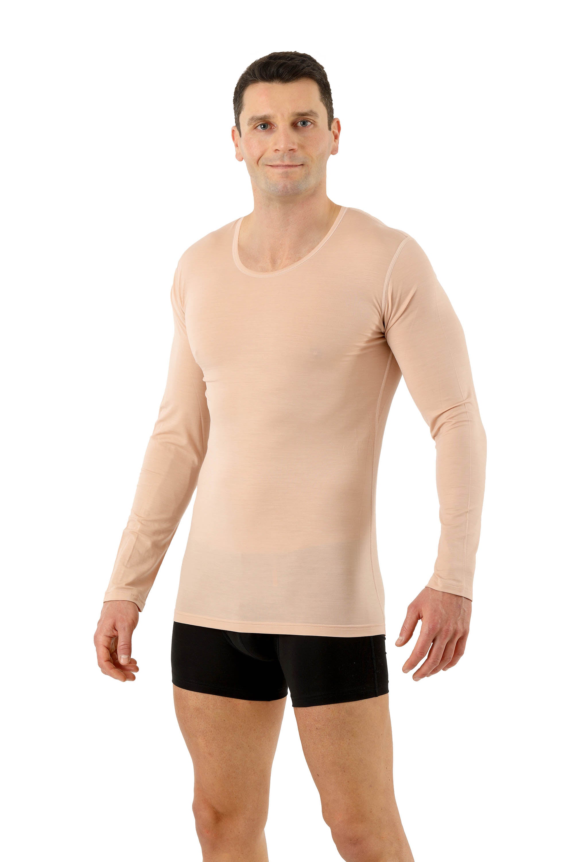 Funktionsunterhemd Langarm Merinowolle-TENCEL™ Lyocell Hautfarbe