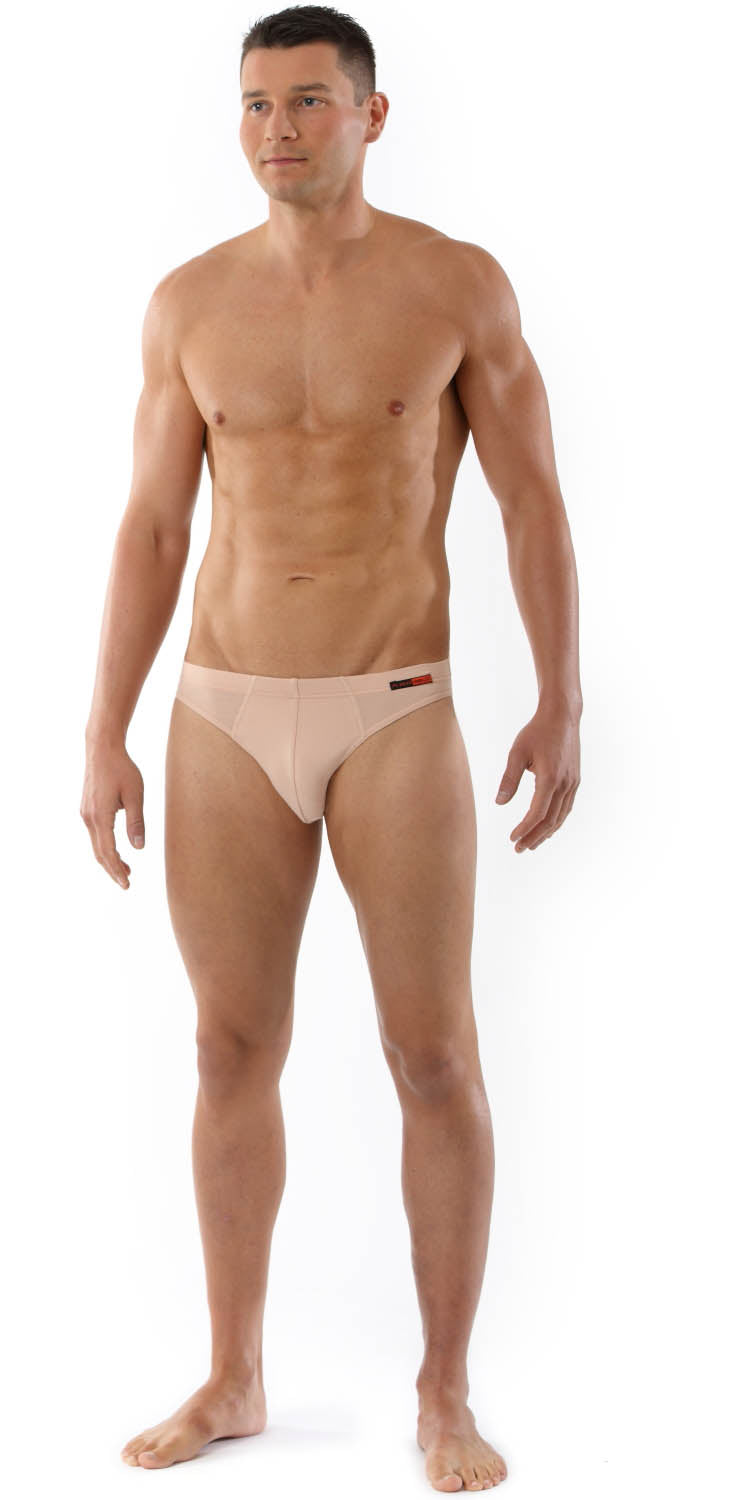 Herrenslip Stretch-Baumwolle Hautfarben Doppelpack