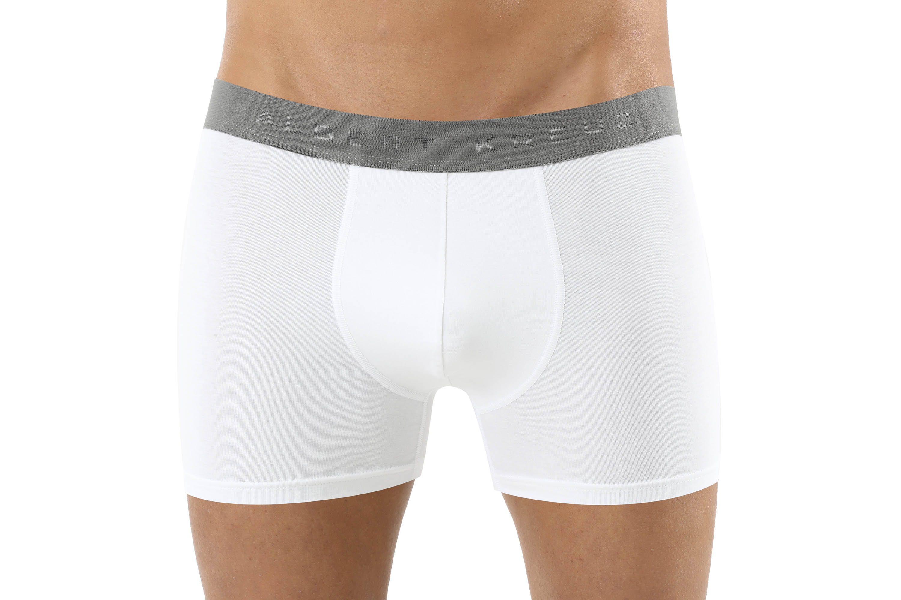 Herren Retroshorts antibakteriell Baumwolle Elastan weiß