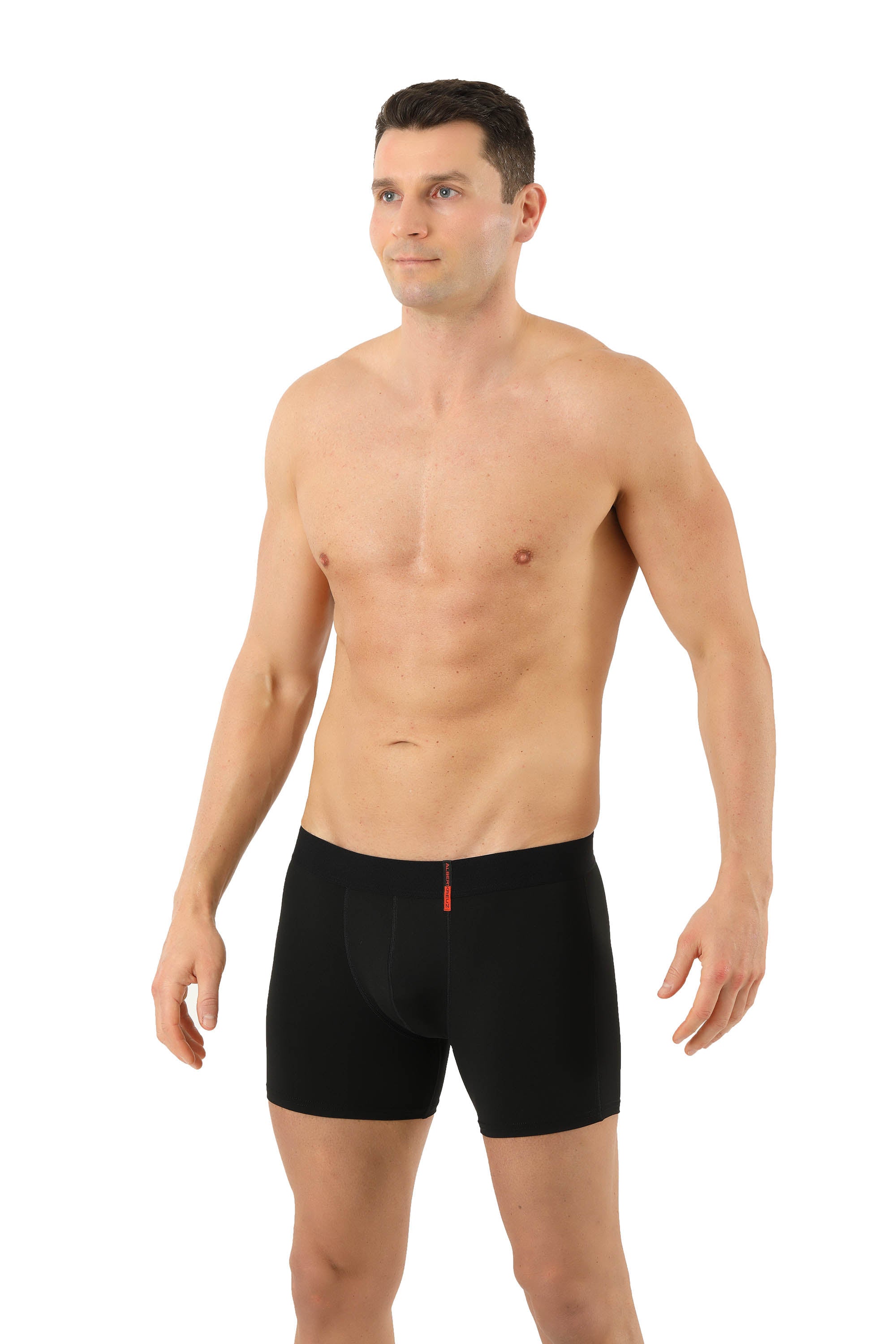 Retro-Shorts Stretch-Baumwolle "Hamburg" schwarz