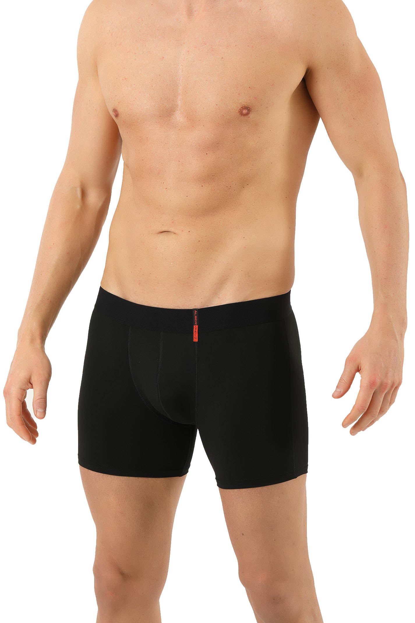 Retro Shorts Boxershorts Mikrofaser Schwarz