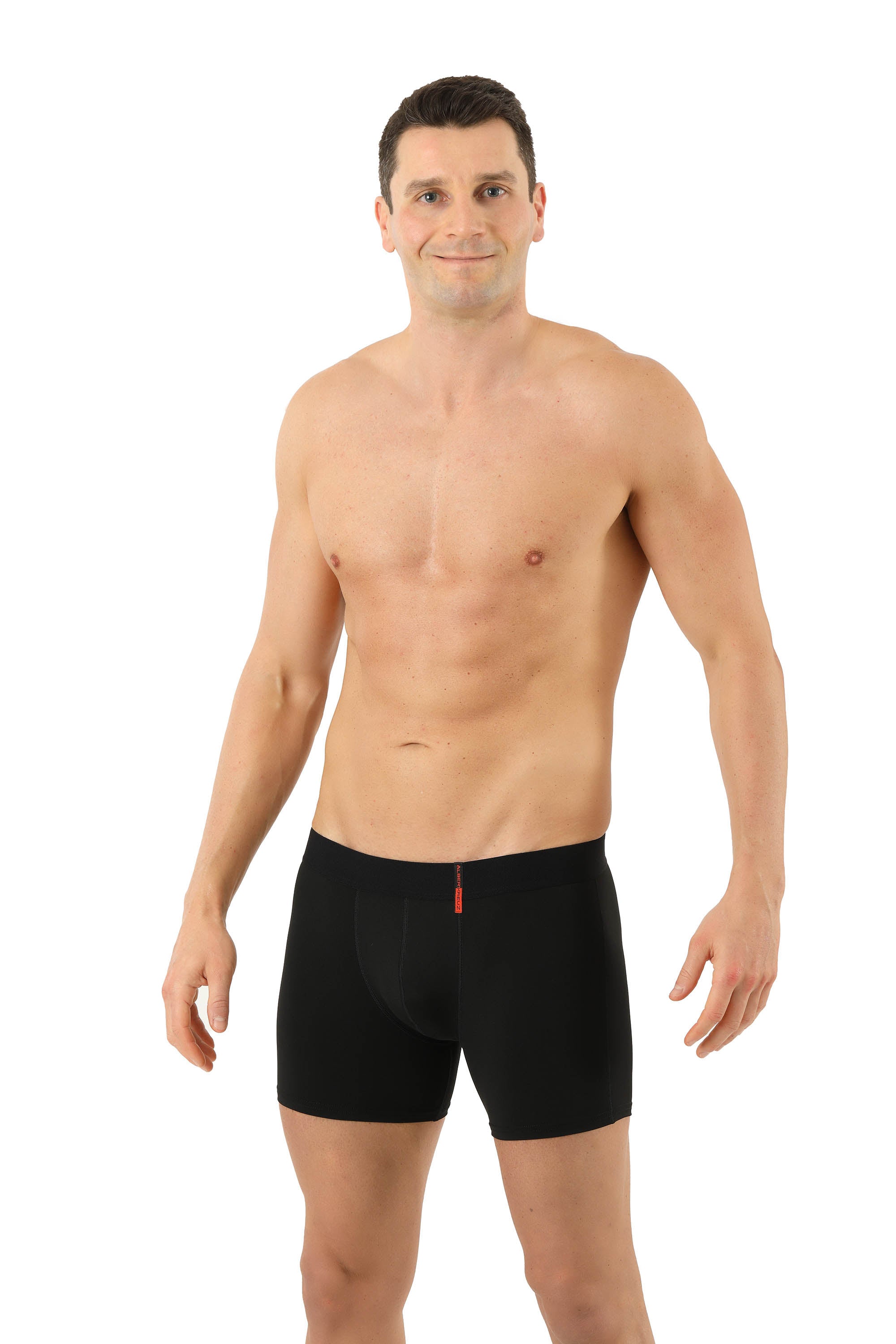 Retro Shorts Boxershorts Mikrofaser Schwarz