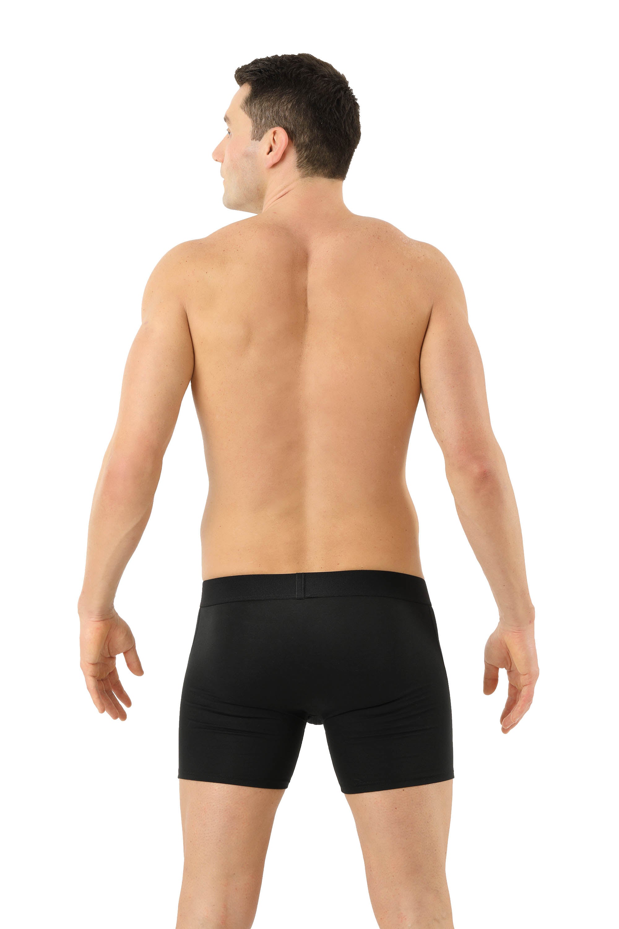 Retro Shorts Boxershorts Mikrofaser Schwarz