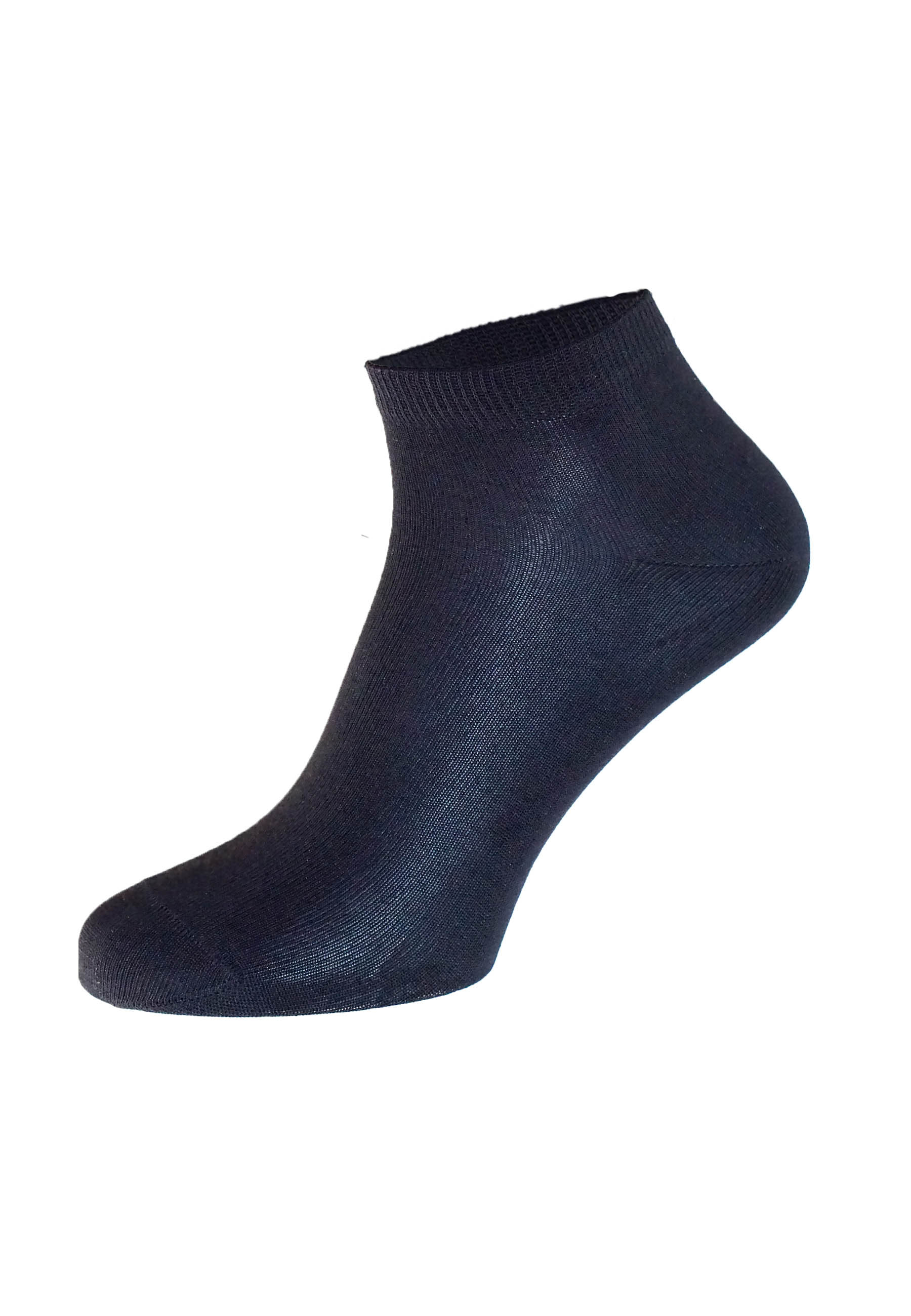 3-Pack Sneaker Socken merzerisierte Baumwollle schwarz