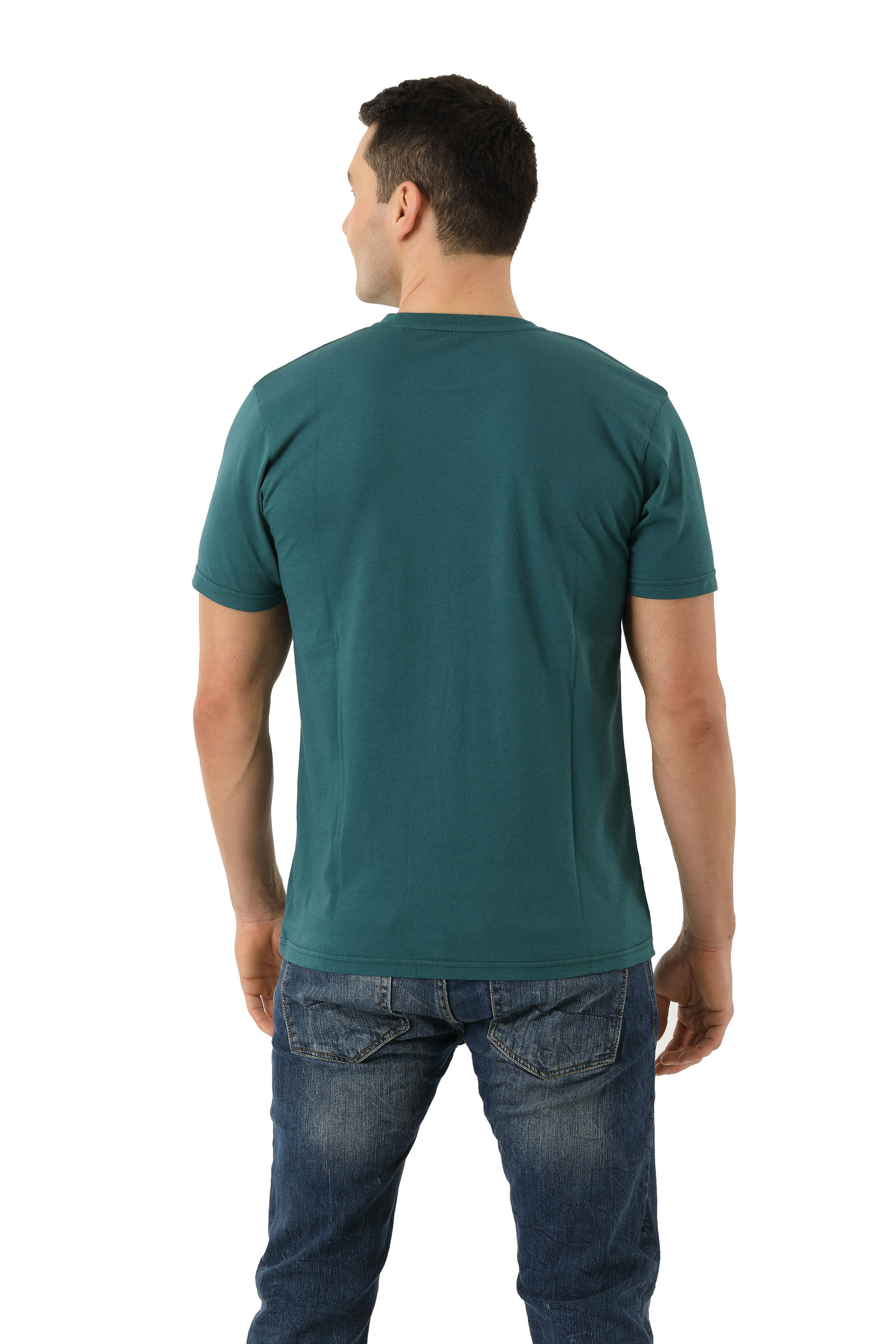 Herren T-Shirt Biobaumwolle Rundausschnitt grün