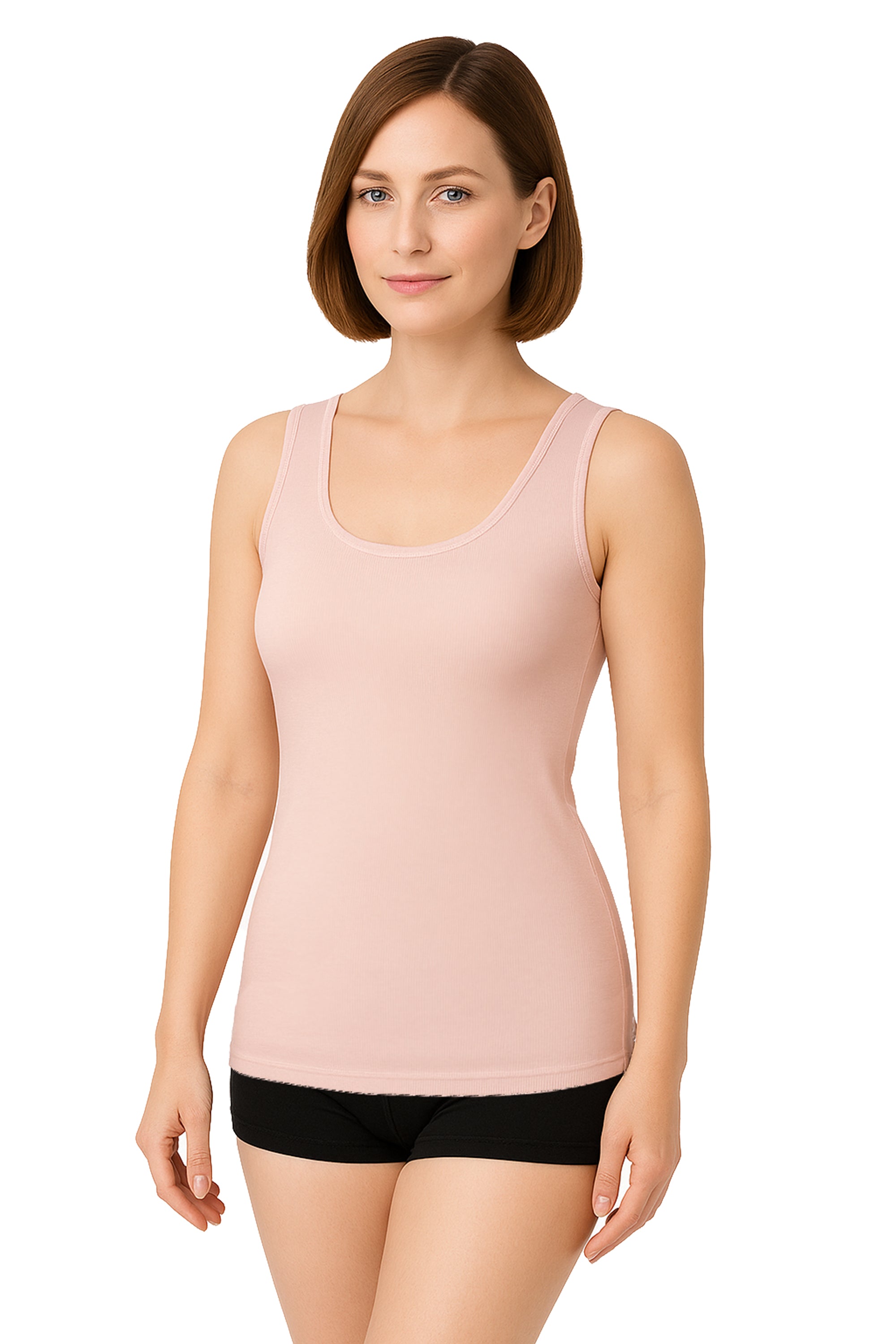 Damen Träger-Unterhemd Beige Bio-Baumwolle – Bild 1