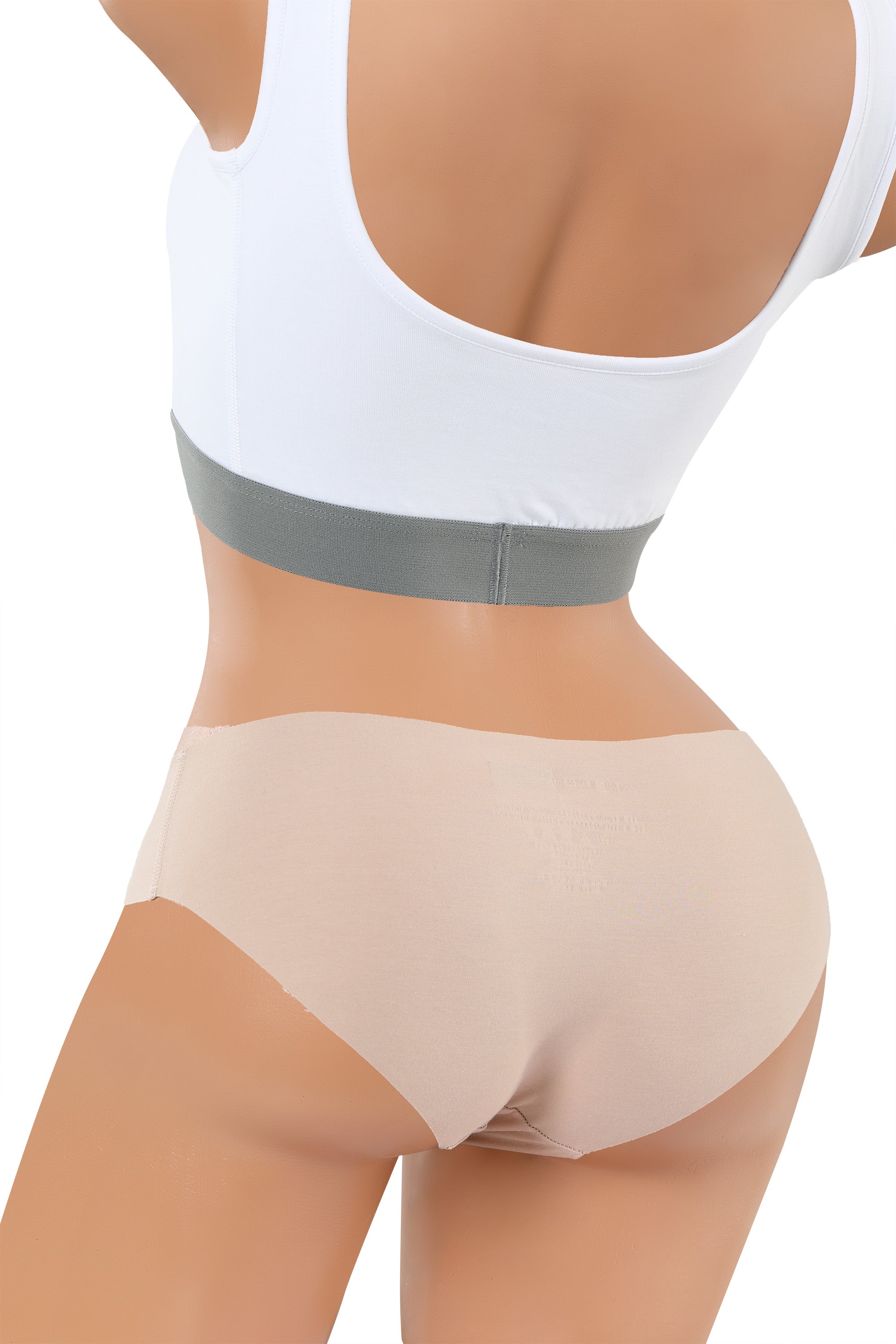 3er Pack Damen Slip unsichtbar Lasercut ohne Saum Clean Cut Baumwolle Elastan