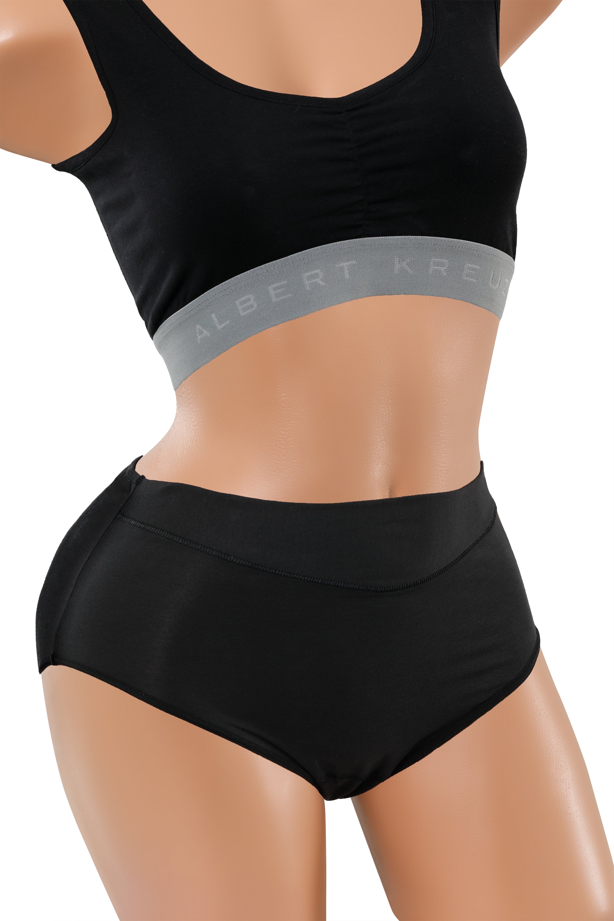 3er-Pack Damen Taillenslip Baumwolle Elastan schwarz