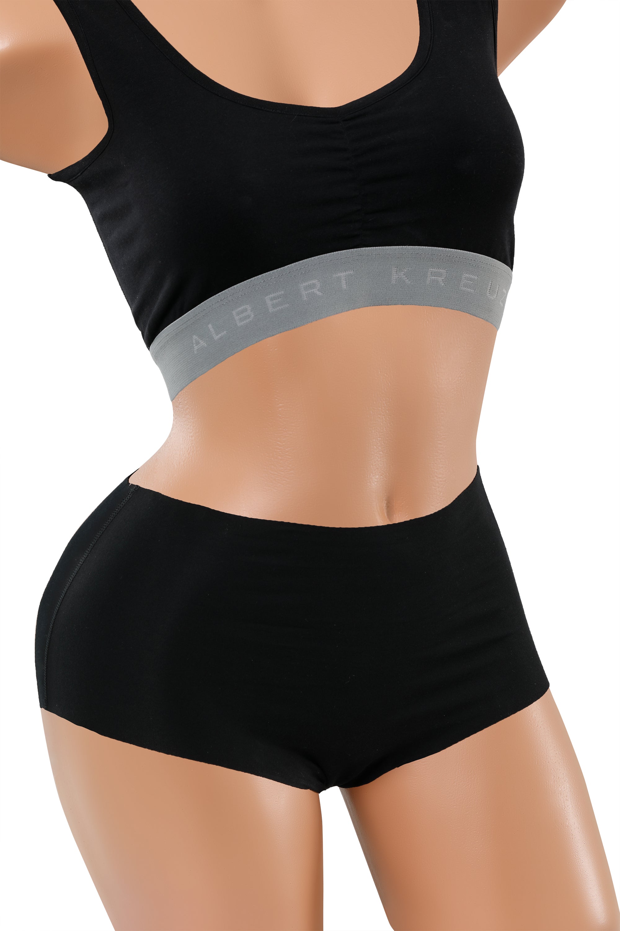 3er Pack Damen Taillenslip Lasercut ohne Saum Clean Cut Baumwolle Elastan schwarz