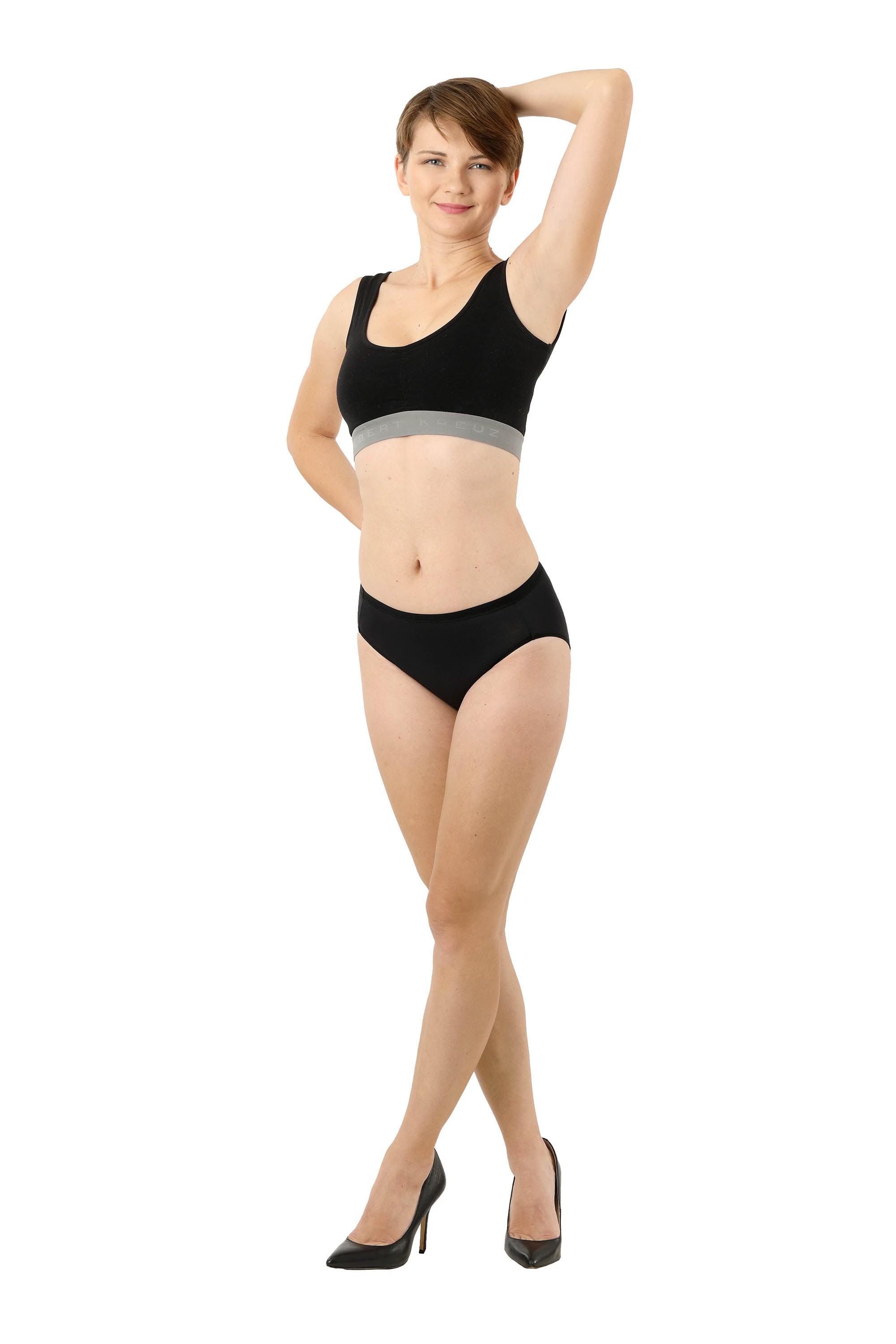3er Pack Damenslip Micromodal schwarz