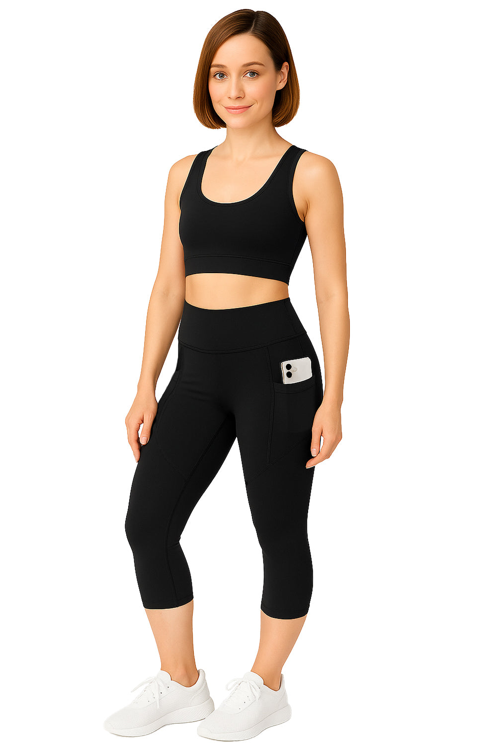 smillagård Capri-Leggings Highwaist schwarz