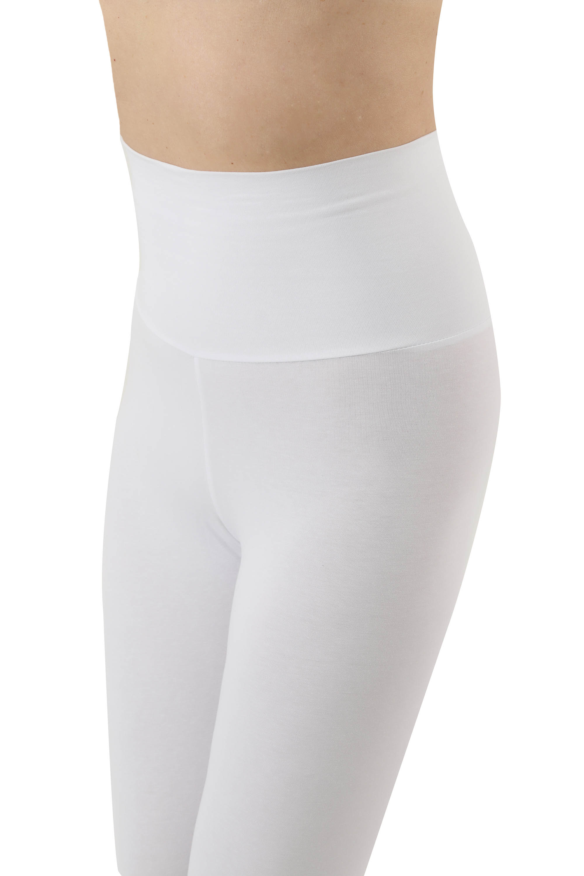 Yoga Leggings Bio-Stretchbaumwolle weiß