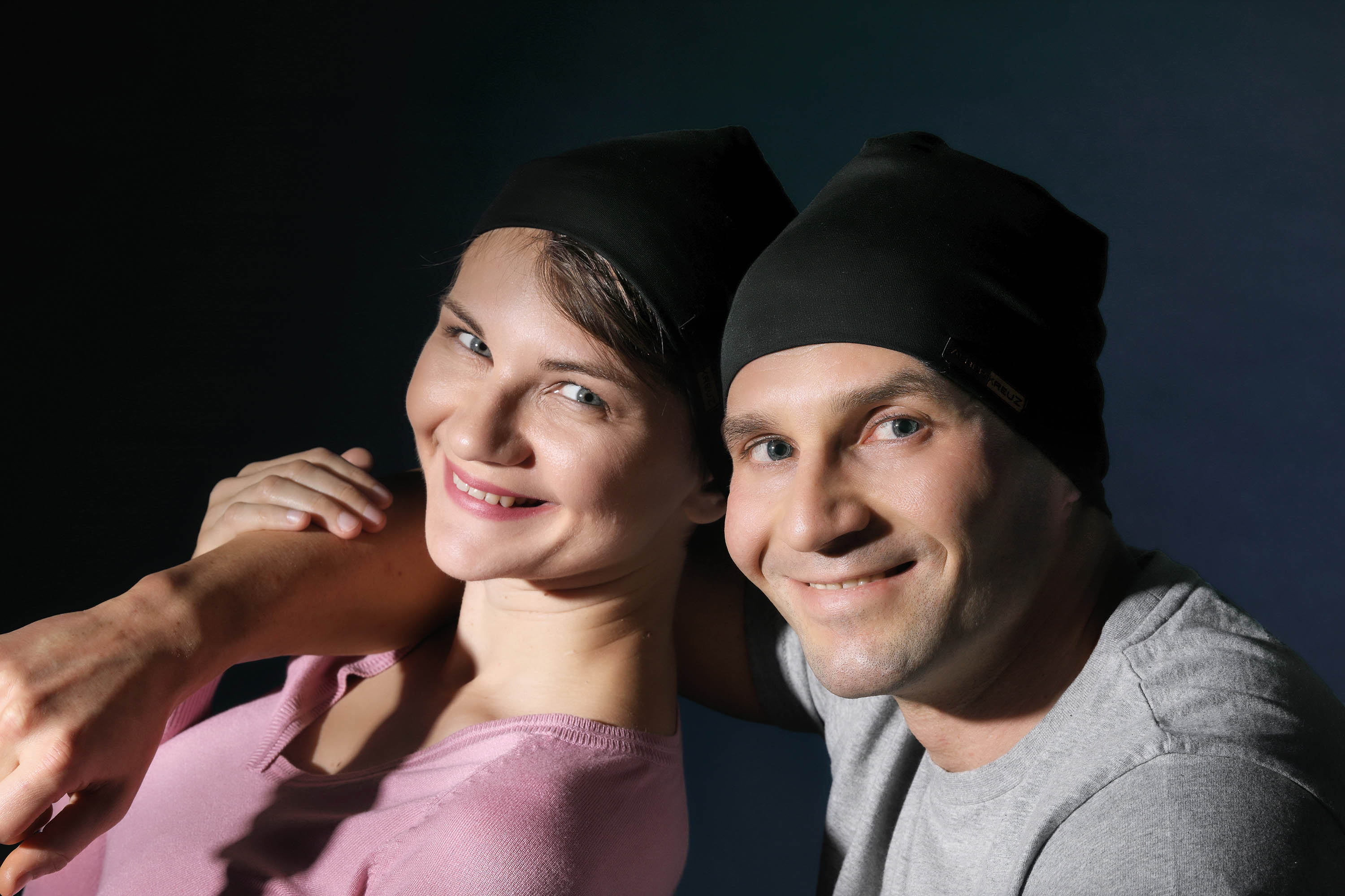Mütze Beanie Damen Herren Bio-Baumwolle Schwarz