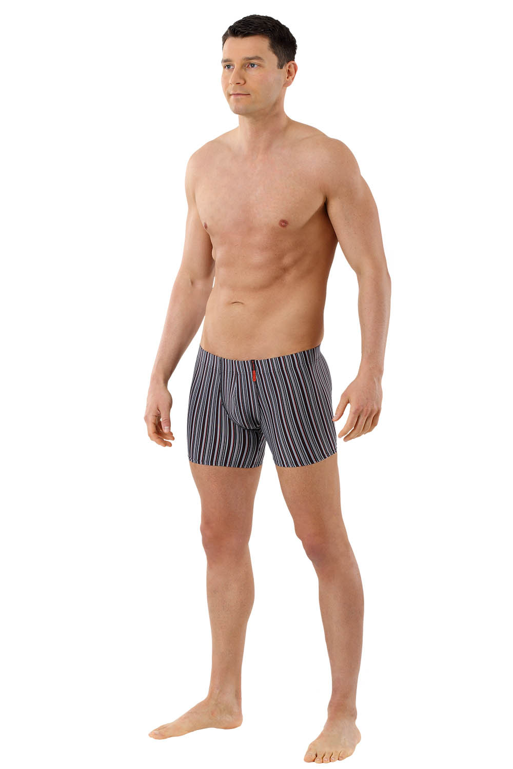 Mikrofaser Shorts "Sylt" rot/grau/schwarz