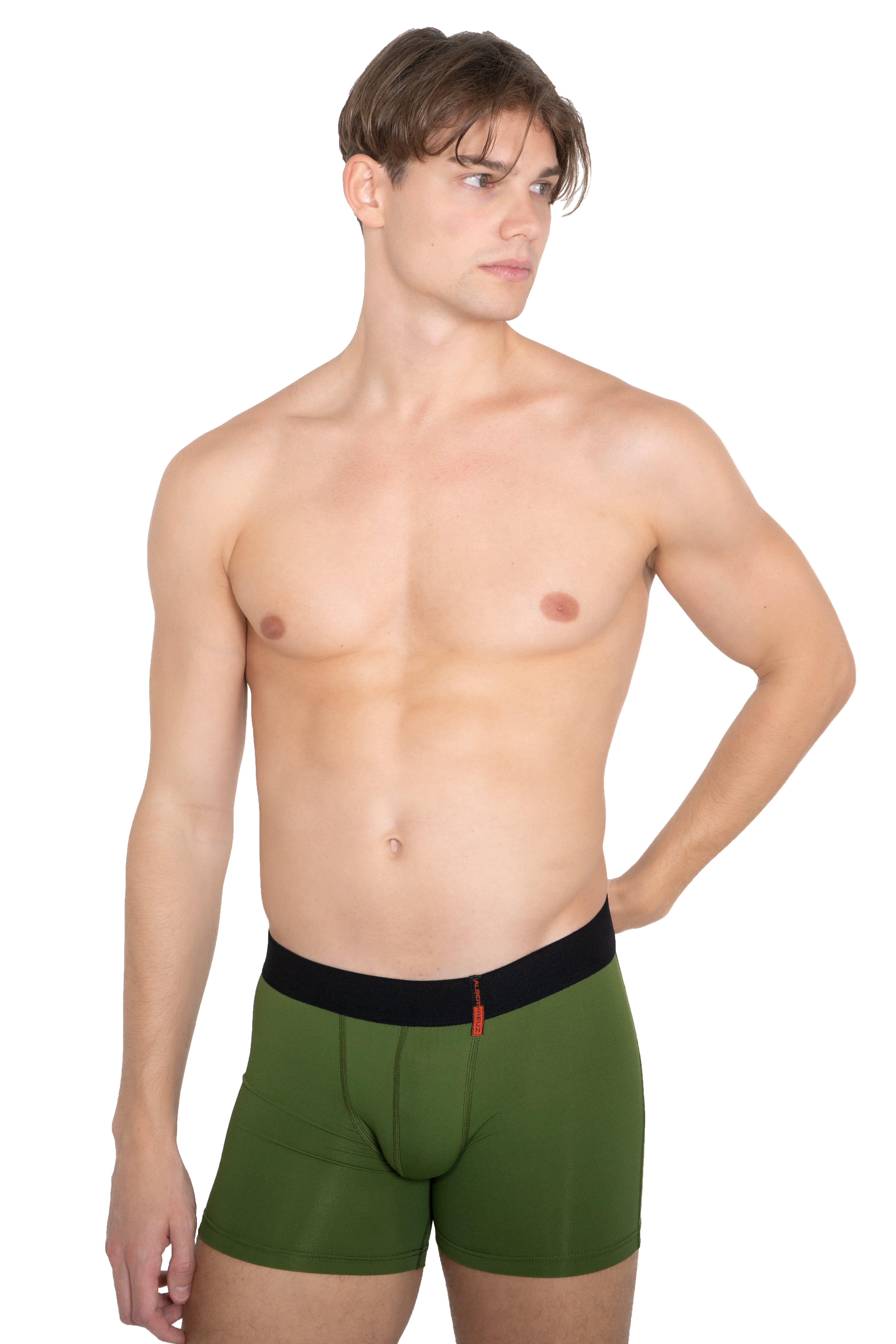Retro Shorts Boxershorts Mikrofaser Dunkeloliv