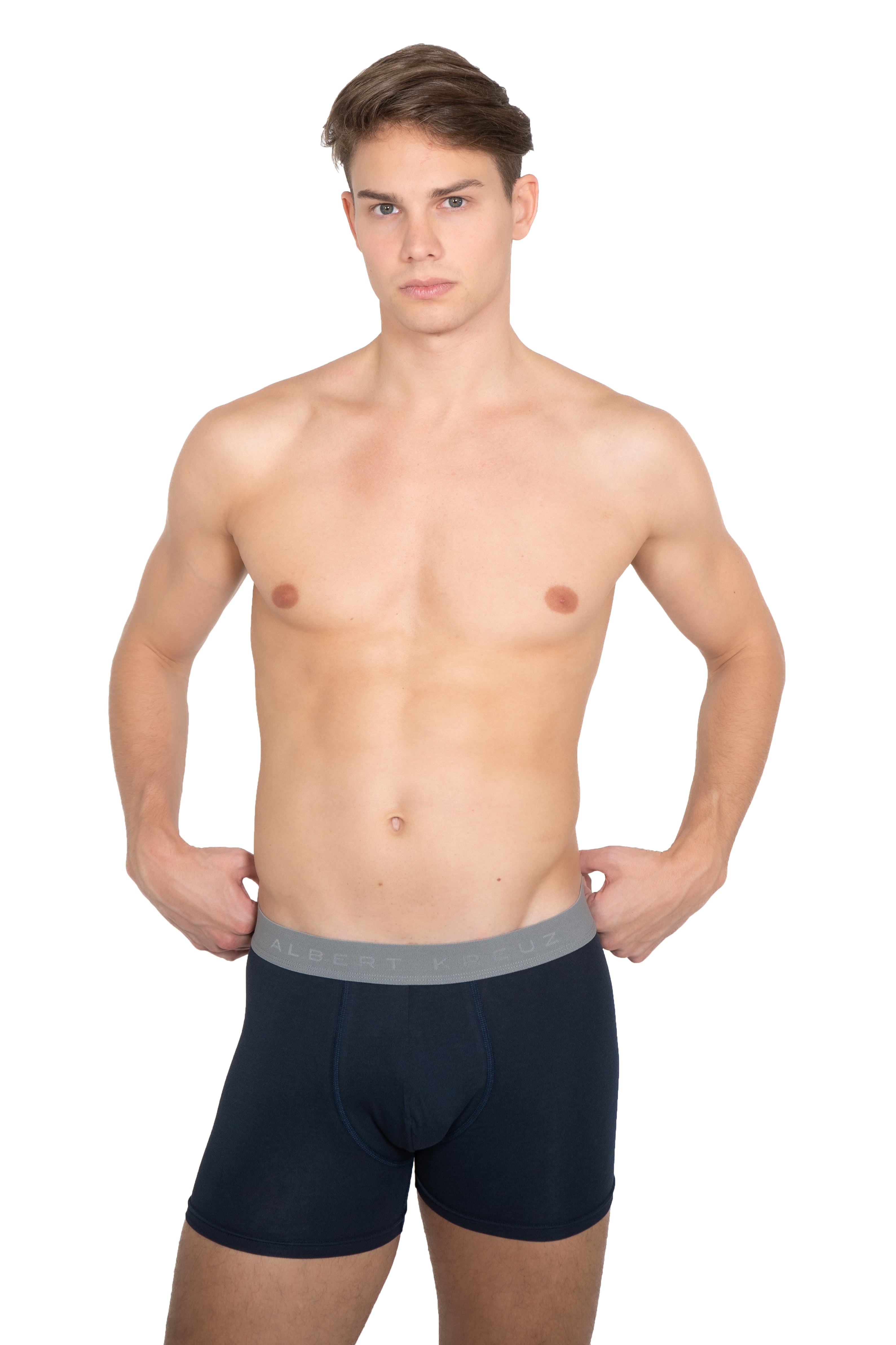Herren Retroshorts antibakteriell Baumwolle Elastan marine