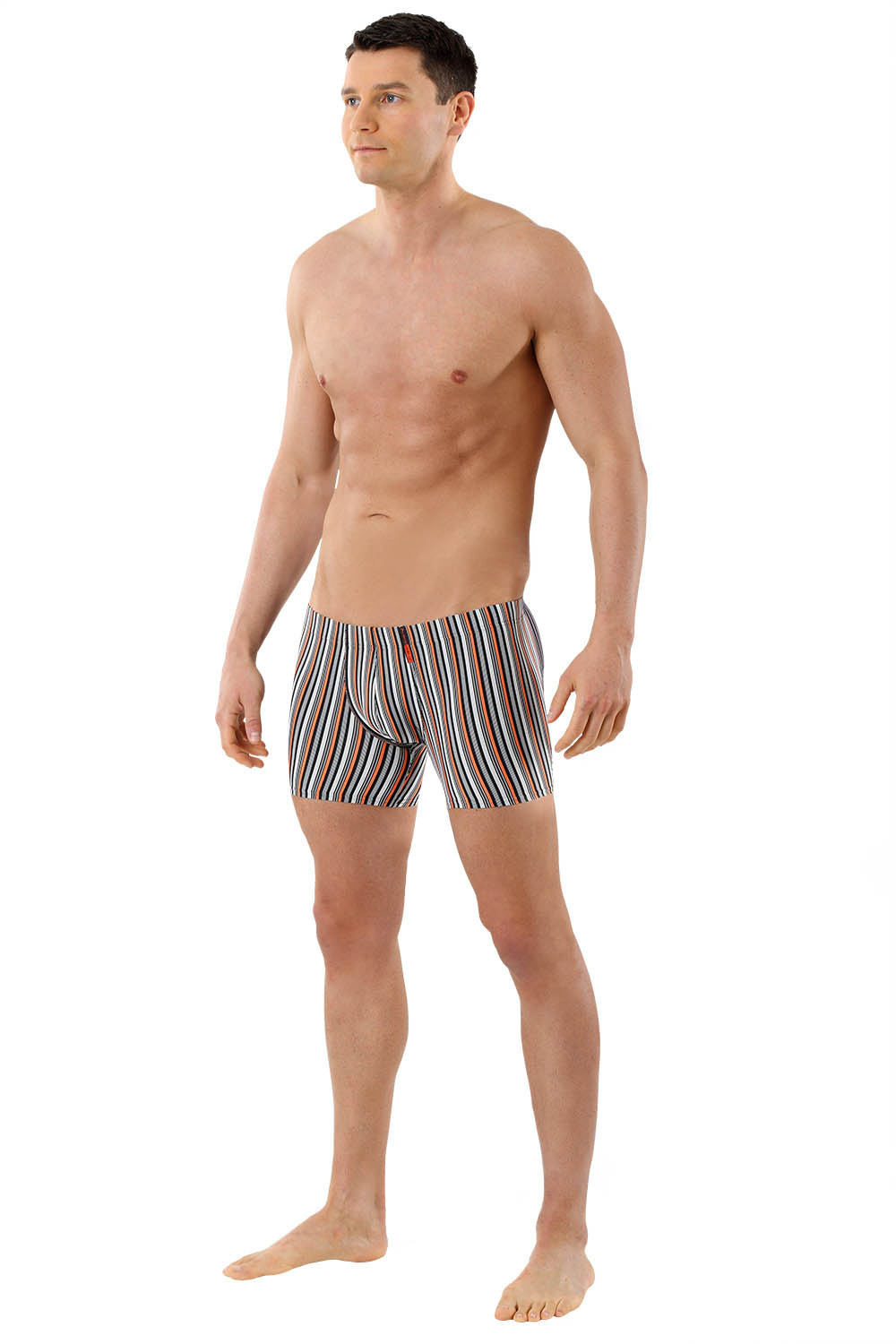 Mikrofaser Shorts "Sylt" orange/grau/schwarz