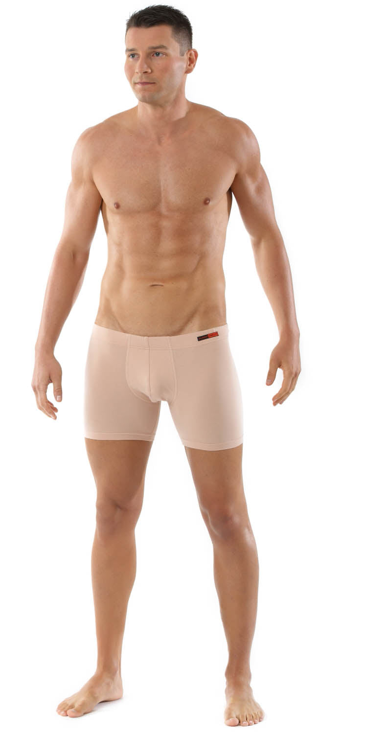 Retro-Shorts Stretch-Baumwolle "Hamburg" hautfarbe nude
