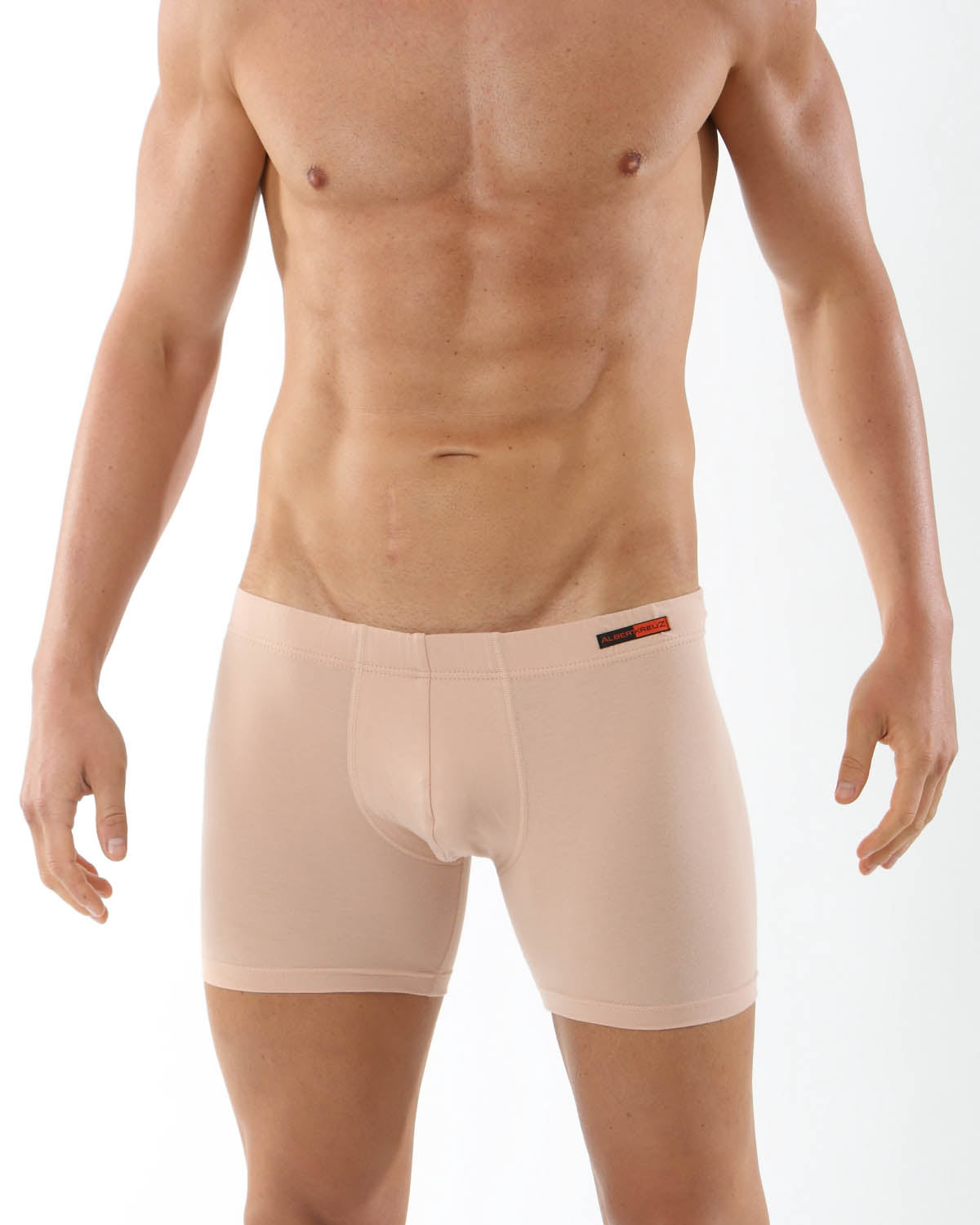 Retro-Shorts Stretch-Baumwolle "Hamburg" hautfarbe nude