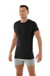 Maillot de corps / Tee-shirt noir en micro modal 