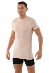 Maillot de corps invisible manches courtes col rond en micromodal 