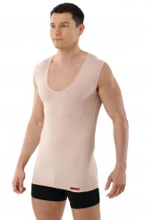 Débardeur invisible grand col v en coton stretch 