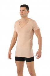 Maillot de corps fonctionnel grand col V laine mérinos-TENCEL™ Lyocell invisible 