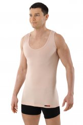 Débardeur invisible Marcel grand col en coton stretch 