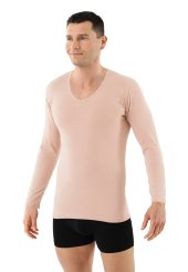 Maillot de corps invisible manches longues en coton stretch bio 