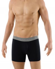 Boxer ajusté antibactérien en coton stretch noir 