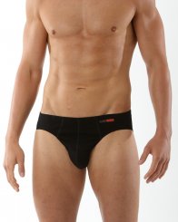 Lot de deux slips noirs en coton modal stretch 