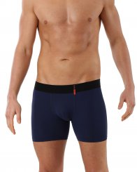 Boxer ajusté bleue marine en microfibre 