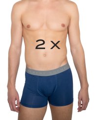 Lot de 2 boxeurs ajustés en micromodal-seacell bleu 