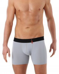 Boxer ajusté gris en microfibre  