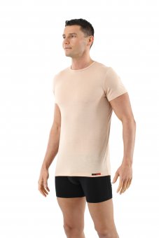 Maillot de corps laine mérinos invisible tee-shirt col rond 