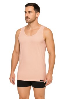 Débardeur Business pour Homme avec Bretelles en Beige – 100% Coton Biologique 