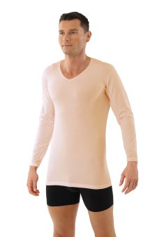 Maillot de corps invisible manches longues en coton stretch bio 