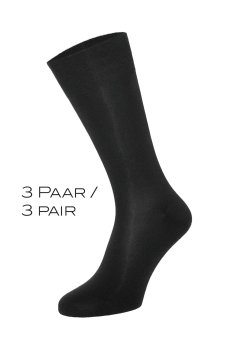 Lot de 3 chaussettes d’hiver pour homme en laine – Noir 